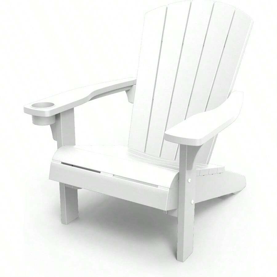 Alpine Adirondack Garden Chair - White - White1 - View 1