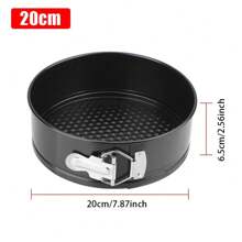 1 pezzo Stampo a cerniera in acciaio al carbonio antiaderente da 12/16/20/24/28 cm, stampo rotondo per torte con fondo removibile, per uso domestico, panificio e cucina