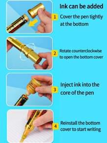 10mm Chisel Tip Large Capacity Metal Tip Markers, 1pc Portable, 4pcs Set, Silver/Gold/White Option, Marker Pens For Advertising, Graffiti, Industrial Use With Smooth Flowing Strokes, Vivid Long-Lasting Colors, Ideal Companion For Artistic Creation, Satisfying Diverse Painting Needs, School Supplies,Back To School