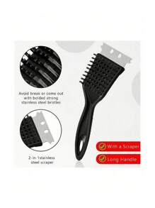 1pc Stainless Steel Wire Cleaning Brush For Barbecue Grills And Grids,Kitchen,Kitchen Items,Cleaning,Kitchen,Bathroom,Home,Household Suppliers