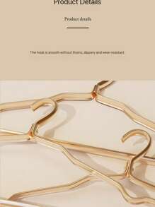 3/5/10pcs Space Aluminum Alloy Hanger Household Clothes Hanger Non-Slip Traceless Clothes Holder Stainless Steel Clothes Hanger Light Luxury Gold Anti-Slip