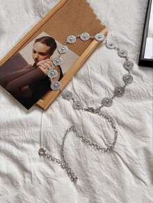 1条金色镂空金属圆腰带，适合女孩日常佩戴，也可作为节日配饰。 - 金色 - 查看 5