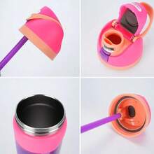 Owa Laa Rose Red Mug 32 Oz (945 Ml) With Straw, Holds Heat For Over 24 Hours, Insulates Hot And Cold, Makes Coffee, Frozen Drinks, Beautiful Look, Exquisite Craftsmanship, Great For Camping, Work, Indoor And Outdoor Use! - 玫瑰紅 - 查看 3