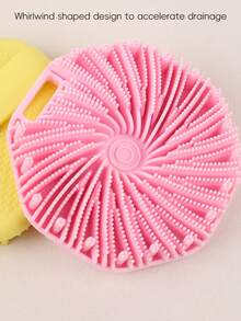 1 个全新多边形硅胶淋浴刷、擦洗刷、去角质擦洗刷、旋风淋浴刷、清洁刷