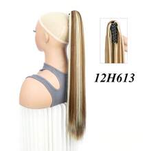 合成长直爪夹马尾接发片耐热马尾发片女士日常节日使用 - 彩色 - 查看 18