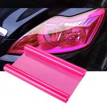 Película tintada para cubrir faros delanteros y luces traseras de automóvil, color rosa, 30 cm x 60 cm
