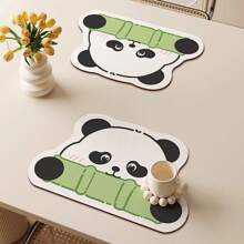 Nuevos manteles individuales impermeables, resistentes al aceite y al calor con dibujos animados, manteles de mesa de comedor lavables, almohadillas para tazas, tazones y platos
