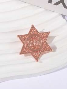 1 Stück Westlicher Sheriff-Fünfzackiger Stern Email Pins, kundenspezifische Metall-Anstecker, Kleidung, Rucksack, Revers Abzeichen, Schmuckgeschenk für Freunde - Verschiedenfarbig - Übersicht 10