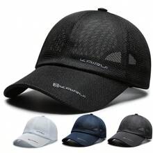 1 Stück Herren Baseballkappe aus atmungsaktivem Mesh, einstellbarer Outdoor-Sonnenhut für Frühling/Herbst, geeignet für Reisen, Strand, Party