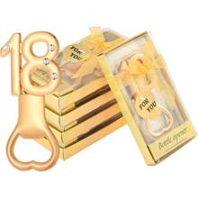 12 Pezzi di Apribottiglie Dorati come Regali o Souvenir per Feste di Compleanno del 15°, 16°, 18°, 21° Anno, Oppure Molto Popolari per il 18° Anniversario di Matrimonio, Decorazioni per Feste a Tema Dorato, Bomboniere, Regali per Feste in Famiglia, Regali per Amici
