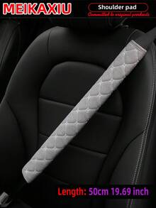 MEIKAXIU 1pc Embroidered Fabric Air Permeable Extra Long Car Seat Belt Cover Protector Pad, 50cm/19.69 Inches, Auto Accessories - 50cm 19.69 Inches - View 12