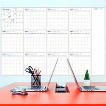 干擦挂历 12 个月年度计划表、返校日、学校用品