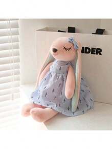 Coniglio di peluche a orecchie lunghe stile Kawaii, adatto come giocattolo di peluche comodo per il sonno dei bambini, un giocattolo da animale carino, adatto per uomini, donne e bambini. Un regalo perfetto per Natale, Ognissanti, Pasqua, compleanni e feste.