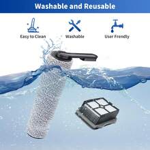 Piezas de repuesto para aspiradora: 2 cepillos giratorios y 3 filtros HEPA, compatibles con Tineco Floor ONE S5/Floor One S5 Pro 2 aspiradora inalámbrica para seco y húmedo