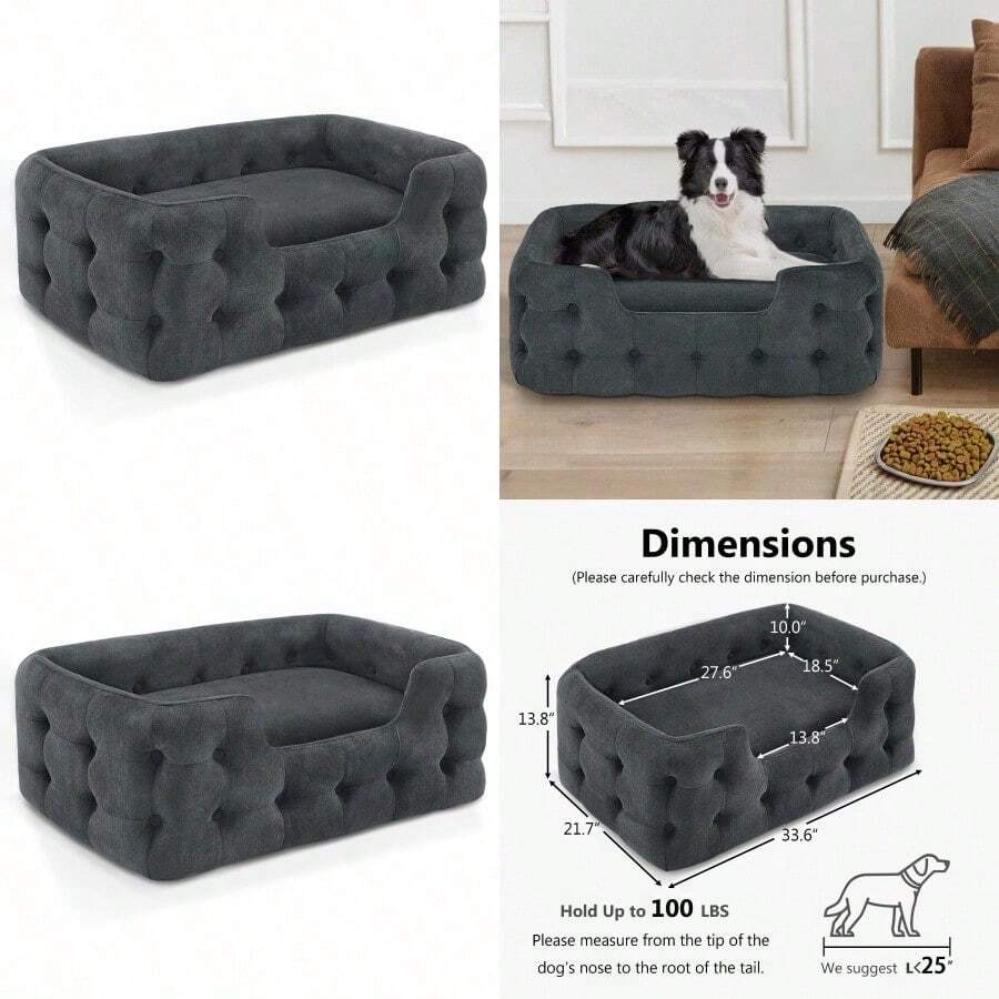 Cama de sofá para perros pequeños y medianos Lovupet, de tela, para mascotas, modelo 0553 - como en la foto - Ver 1