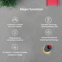 Logitech M280 无线鼠标，符合人体工程学设计，握感舒适，6 种颜色可选，静音按键，电池续航时间长，适用于办公室、家庭、笔记本电脑和台式电脑 - 黑色 - 查看 7