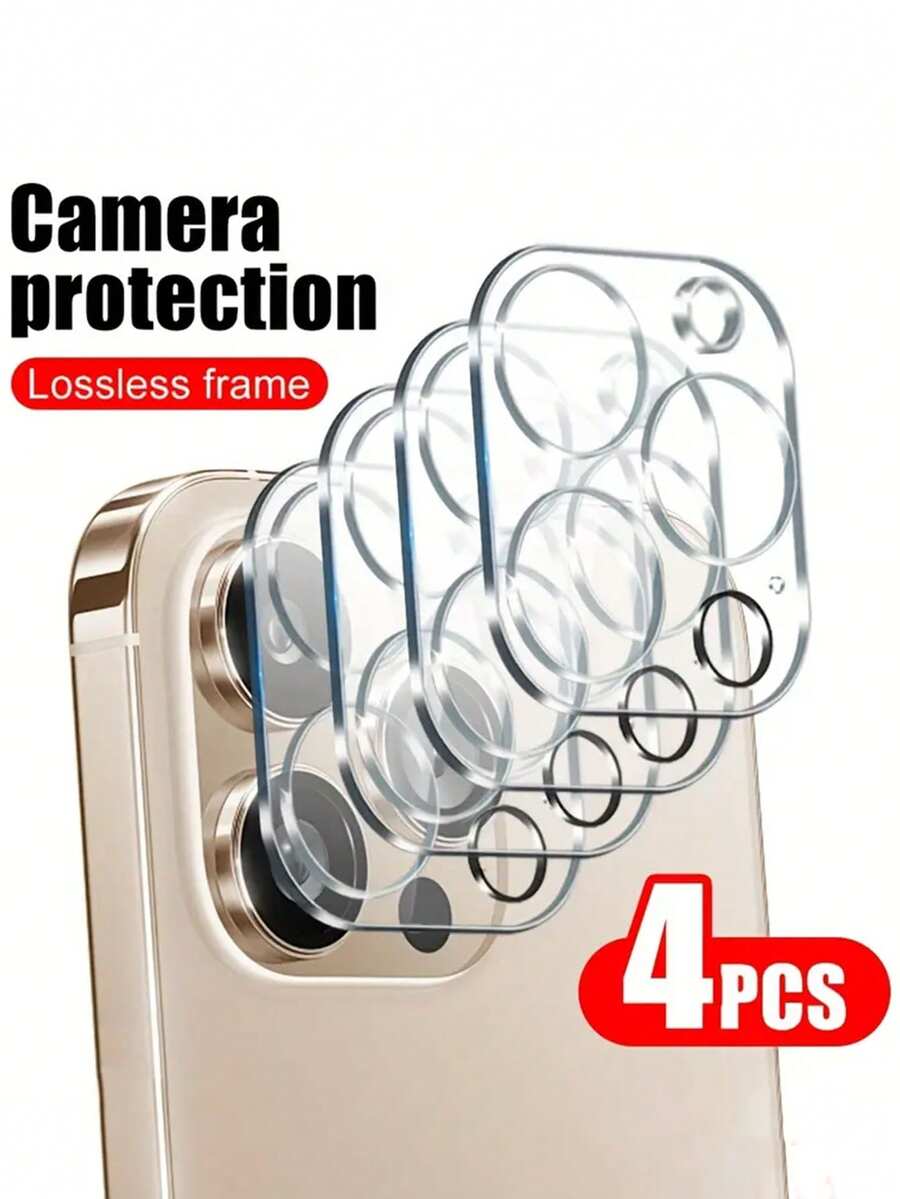 4件組螢幕保護貼，全覆蓋相機鏡頭，相容於 18/18 Pro/18 Pro Max/17/16/16 Pro/16 Plus/16 Pro Max/15 Pro/15 Plus/15 Pro Max；鋼化玻璃螢幕保護貼，相容於 14 Plus/14 Pro/14 Pro Max/13 Pro/13 Pro Max/12/12 Pro/12 Pro Max/11/11 Pro/11 Pro Max；生日禮物，送給家人和朋友的禮物；鏡頭保護貼，手機配件；防水、防震、防摔；防刮；防指紋