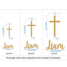 1pc Custom Acrylic Name And Cross Cake Charm, Acrylic Personalized BaptismTopper, Gold Baptism Cake Charm, Christening Cake Decor, Custom Name Charm,Personalized Name Cake Charm & Cross Custom Christening Cake Topper Baptism Decor Laser Cut Name Cake Plaque Mirror Acrylic, Available Sizes,Delicate Romance