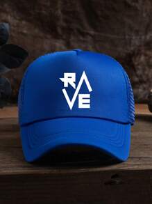 1 pieza Gorra de béisbol ajustable, transpirable y con malla impresa con logo RE, para uso diario, regalo para deportes al aire libre