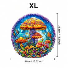 Rompecabezas de madera con forma de hongo mágico, rompecabezas de animales asimétricos, juego de fiesta único, arte decorativo, juego de mesa, rompecabezas educativo para niños, regalo para vacaciones, regalo para el Día de la Madre/Padre, regalo de graduación