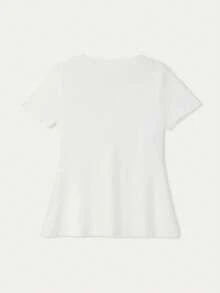FOR BEAUTY Chân váy chữ A tối giản, thanh lịch, phong cách thành thị đường phố, chất liệu vải trơn, dành cho nữ, mùa xuân/hè, mặc hàng ngày và dịp năm mới, màu trắng. - trắng - Xem 8