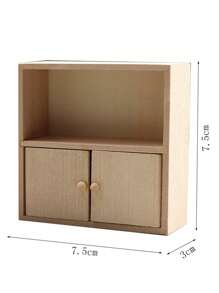 1pc 1:12 Scale Wooden Handmade Doll House Cabinet, Can Be Used As Shoe Cabinet, Storage Rack, Bookshelf, Display Shelf, Wine Cabinet, Drawer Cabinet, Multifunctional Cube Cabinet, Exquisite Dresser, Suitable For Various Placements, Applicable For Various Projects