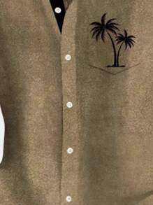 Plus Size Men's Fashionable Shirt, Suitable For Summer