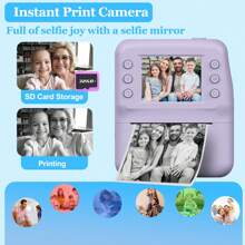 Aparat do natychmiastowego drukowania dla dzieci, 1080P 2,4-calowy ekran do natychmiastowego drukowania zdjęć przenośna zabawka z rolkami papieru fotograficznego, cyfrowy aparat fotograficzny prezent dla dzieci dla chłopców i dziewcząt prezenty urodzinowe, inne elektroniczne zabawki edukacyjne dla dzieci, aparat do zabawek