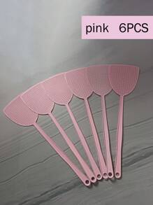 1/6/10 pezzi Accoppatore di mosche in plastica per uso domestico, robusto con manico lungo per zanzare estive, fascia elastica extra ampia con foro per appendere alla parete, spesso per uso manuale