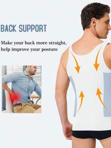 TAILONG 2 Pack Compression Shirt Men Slimming Body Shaper Vest Sleeveless Tank Top Workout Shirts