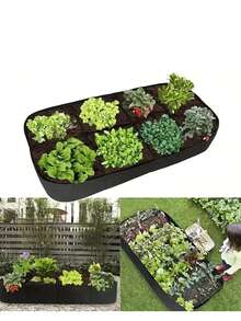 Extra-Large 8-Grid Raised Garden Bed Kit, Contemporary Style, Weather-Resistant Rectangular Planter, Floor Mounted, With Indoor/Outdoor Accessory Components For Vegetables, Flowers, Ideal For New Year, Valentine's, Easter Gift - Multicolor - View 6