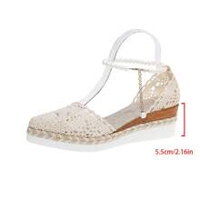 Damen Polyurethan Keilabsatz Lässig Chic Espadrilles mit spitzer Zehenpartie und Slip-On-Design
