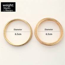 21pcs Vintage Exaggerated Crystal Encrusted Bangle Set For Women, Golden Asymmetrical Circle Bracelet Wrist Chain Multipiece