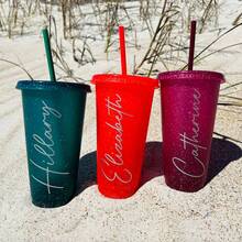 Bachelorette Cups - 24oz Tumblers (Single, 5 Packs, Or 10-Pack) With Lids And Straws | Personalized Bridesmaid Cups | Multiple Color Options Available | Customizable Text In Various Colors And Fonts | Perfect For Wedding And Bachelorette Party Supplies & Gifts