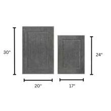 Soft Touch Cream Polyester Tufted 2-Piece Bath Rug Set, 20" X 30" & 17" X 24" - Beige - View 1