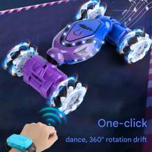 1 Stück Rundum-Gelände-Muster aufladbares RC Transformationsauto mit 2,4G Fernsteuerung, Allradrad, 360° Drift-Rotation, Kletter- und Rennmodi, LED-Beleuchtung & Musik, Mecha-Stil, geeignet für Innen- und Außenbereich