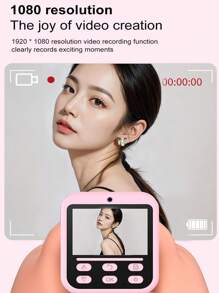 New Instant Camera Digital Camera, Mini Printing Camera Toy High Definition Printing Camera, Best Gift Choice For Christmas, Birthday, Graduation Season (Come With 1 Roll Of Printing Paper)