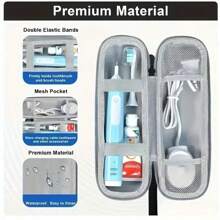 Waterproof And Dustproof Electric Toothbrush Travel Case,Protective Organizer With Strong Zipper And Comfortable Handle,Electric Toothbrush, Replacement Brush Head,Charger And Toothpaste Storage Box,Toothbrush Storage Bag, Household Storage Products, Storage Box
