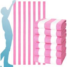 One Packs Oversized 29x58 Inch Stripe Beach Towel Thin Terry Set Extra Large Accessories Essentials Soft Super Absorbent Pool Travel Bath Swim Camping Towels Bulk Men Women Adults Gift Beach Essentials
