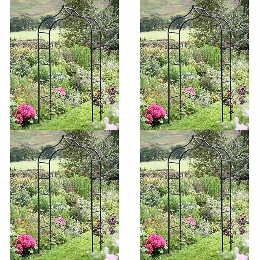 Tom Chambers Baroque Garden Arch GA08 - Black - View 1