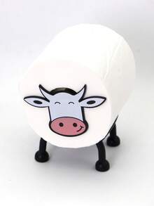 3 件可爱奶牛形状纸巾架 - 独立式纸巾架、浴室装饰和配件、有趣的卷纸架、独特的家居装饰、桌面装饰、带头锁设计，适合大多数卷筒卫生纸、浴室装饰、时尚家居装饰、独一无二的礼物 - 彩色 - 查看 9