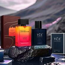 Red & Blue Gentleman's Fragrance Gift Set|LOVE'S RED FLAME SPICY WOOD & YCZ FRESH & FRUIT|RED & BLUE DUALS - WARM & COLD AS YOU WANT TO BE|50mL/1.7Oz Per Bottle - Double Bottles For Long Lasting Scent|Valentine's Day-Birthday-Father's Day Exclusive Gifts - 紅色和藍色 - 查看 4