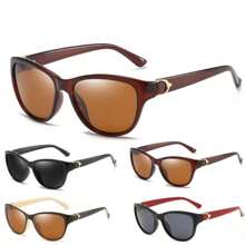 Lunettes modes polarisées œil de chat pour femme, marque de luxe, élégantes, pour la conduite, l'été, la plage et les voyages