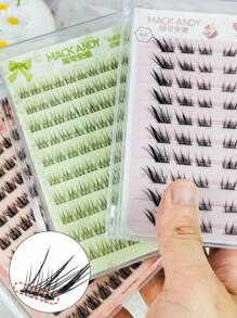 120 Büschel, kein Kleber, kein Entferner erforderlich, individuelle Wimpernbüschel C/D 0,07 mm 12-14 mm, natürlich aussehende dreidimensionale Wimpernverlängerungen Manga Wimpern