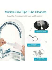 10-Piece Multi-Function Cleaning Brush Set, Multi-Size Cleaning Brush(10 Sizes), Kitchen Cleaning Bottle Brushes, Long Straw Brush, Small Bottle Brush, Straw Brush, Pipe Cleaner, For Kettle Cleaning And Difficult To Clean Corners And Gaps