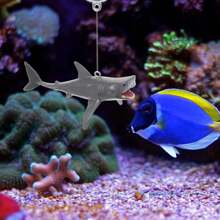1pc Popular Fish Tank Decoration Lifelike Shark & Blue Whale Underwater Scenery, Floating Seascape Ornament
