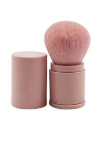 Portable Single Retractable Multifunctional Makeup Brush For Blush, Powder & Rouge - Mushroom Head Cosmetic Brush (Compact Travel Design)
