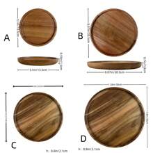 1pc Circular Wooden Decorative Tray, Suitable For Home Decor, Wooden Tray, Candle Tray, Perfume Tray, Coffee Table Tray, Suitable For Various Holidays Valentine Day Back To School