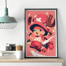 1 Stück Anime One Piece Chopper Poster, Cafe Bar Raum Wanddekoration, Heimdekoration, Flurbar Dekoration, ohne Rahmen - Verschiedenfarbig - Übersicht 15