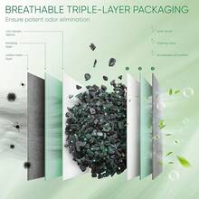 Absorbente de olores de carbón activado, paquete de 6 eliminadores de olores naturales de zapatos, bolsas purificadoras de aire de carbón de bambú, desodorante de tenis y absorbentes de humedad para - Paquete de 6 zapatos - Ver 11